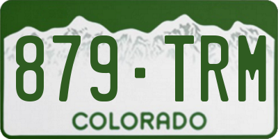 CO license plate 879TRM