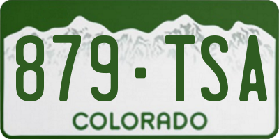 CO license plate 879TSA