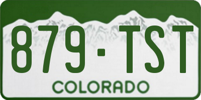 CO license plate 879TST