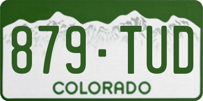 CO license plate 879TUD
