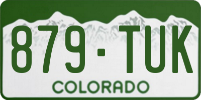 CO license plate 879TUK