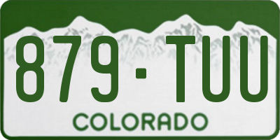 CO license plate 879TUU