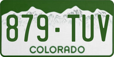 CO license plate 879TUV