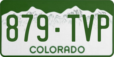 CO license plate 879TVP