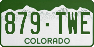 CO license plate 879TWE