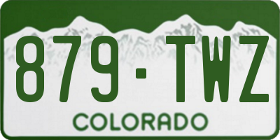 CO license plate 879TWZ
