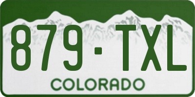 CO license plate 879TXL