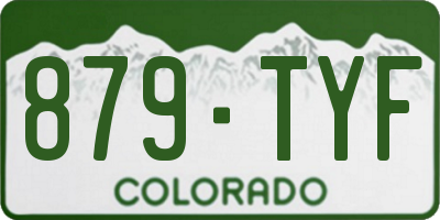 CO license plate 879TYF