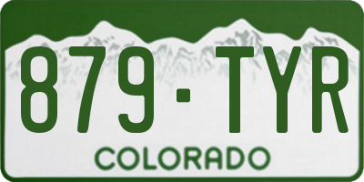 CO license plate 879TYR