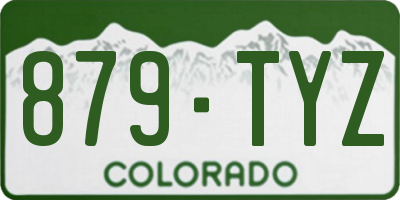 CO license plate 879TYZ