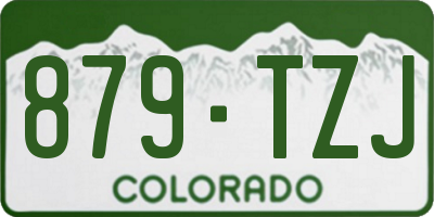 CO license plate 879TZJ
