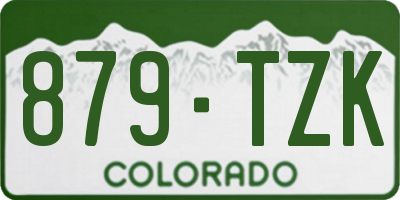 CO license plate 879TZK