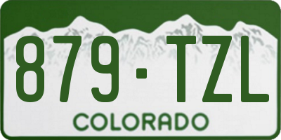 CO license plate 879TZL
