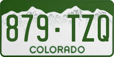 CO license plate 879TZQ