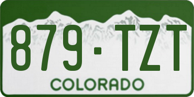 CO license plate 879TZT
