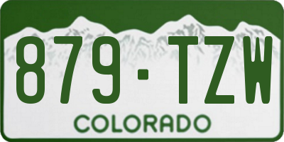 CO license plate 879TZW