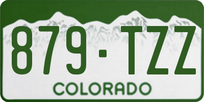 CO license plate 879TZZ