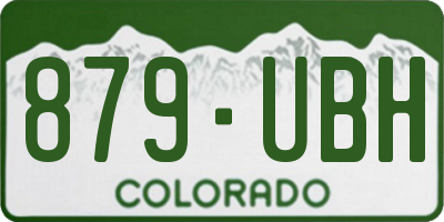 CO license plate 879UBH