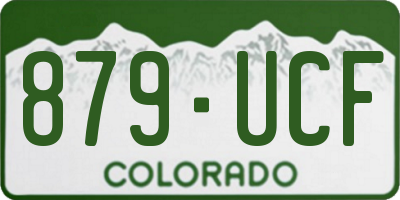 CO license plate 879UCF