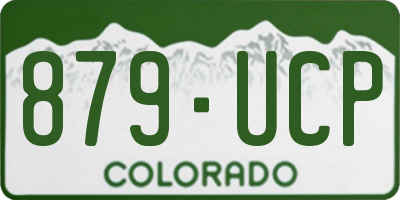 CO license plate 879UCP