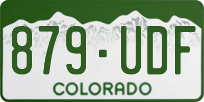 CO license plate 879UDF