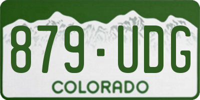 CO license plate 879UDG