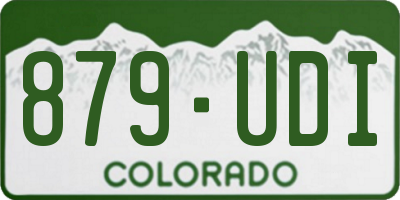 CO license plate 879UDI