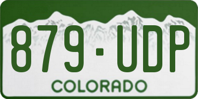 CO license plate 879UDP