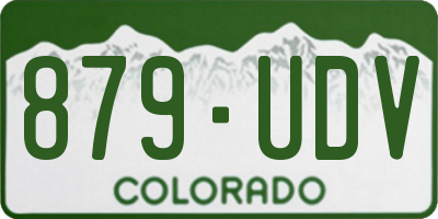 CO license plate 879UDV