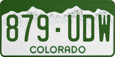 CO license plate 879UDW