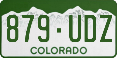 CO license plate 879UDZ