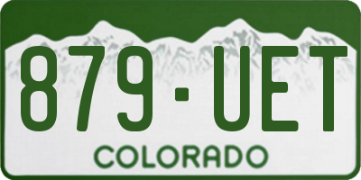 CO license plate 879UET