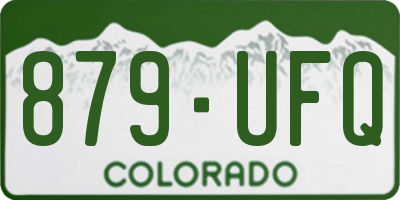 CO license plate 879UFQ