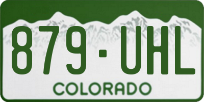 CO license plate 879UHL
