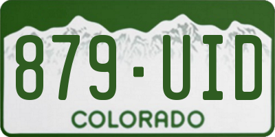 CO license plate 879UID