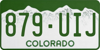 CO license plate 879UIJ
