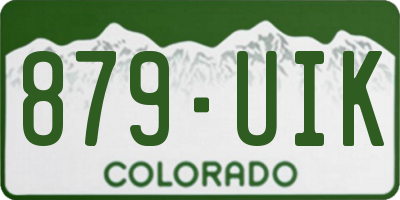 CO license plate 879UIK
