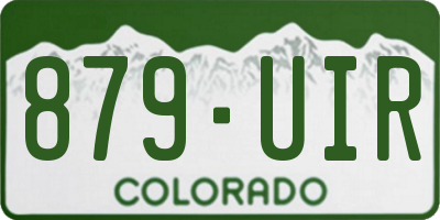 CO license plate 879UIR