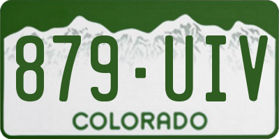 CO license plate 879UIV