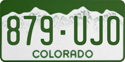 CO license plate 879UJO