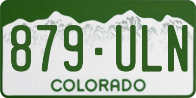 CO license plate 879ULN