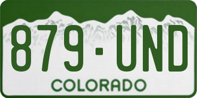 CO license plate 879UND