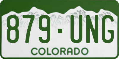 CO license plate 879UNG