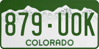 CO license plate 879UOK