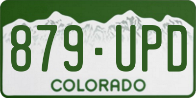 CO license plate 879UPD