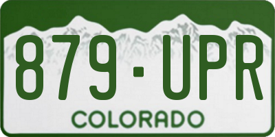 CO license plate 879UPR