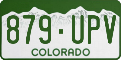 CO license plate 879UPV