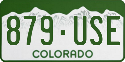 CO license plate 879USE