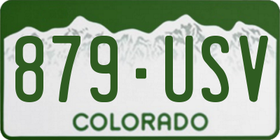 CO license plate 879USV