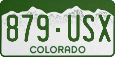 CO license plate 879USX